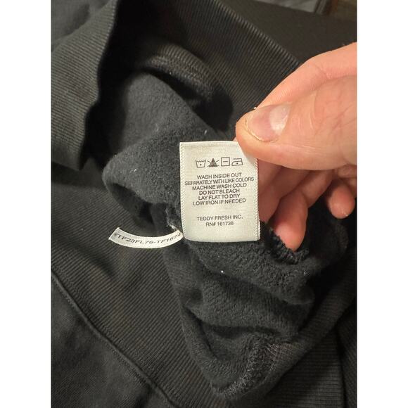 Teddy Fresh Crewneck Sweatshirt Black Size Large Streetwear Skater - Picture 7 of 9